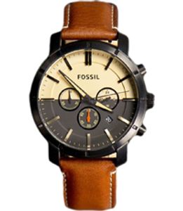 Horlogeband Fossil BQ2157 Leder Bruin 22mm