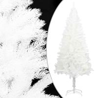 Kunstkerstboom met levensechte naalden 120 cm wit - thumbnail