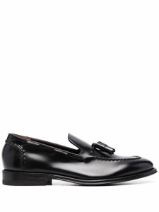 Henderson Baracco mocassins en cuir grainé - Noir