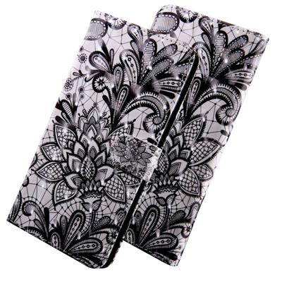 3D gekleurde tekening patroon horizontale Flip lederen draagtas met houder & kaartsleuven & portemonnee & Lanyard voor Huawei Honor 20 Lite (Black Lac