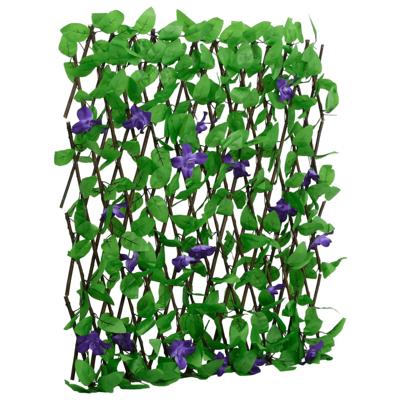 VidaXL Kunstplant klimop op latwerk uittrekbaar 180x70 cm groen