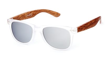 Kost zonnebril Wayfarer unisex grijs/transparant (20 191)