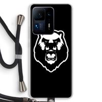 Angry Bear (black): Xiaomi Mi Mix 4 Transparant Hoesje met koord