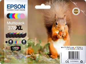 Epson Squirrel Multipack 6-colours 378XL Claria Photo HD Ink