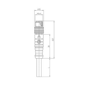 Lutronic 1054 Sensor/actuator connector, geassembleerd M8 Aantal polen (sensoren): 4 Stekker, recht 2.00 m 1 stuk(s)