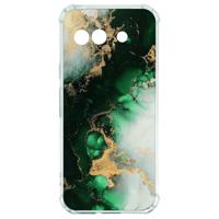 Google Pixel 9a Hoesje - Marmer Groen TPU Antishock Google Pixel 9a Hoesje - Marmer Groen TPU Antishock