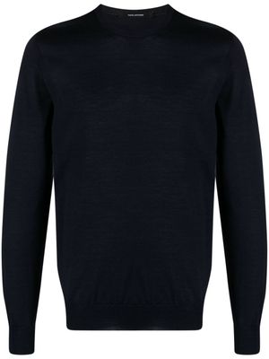 Tagliatore pull en maille fine à col rond - Bleu