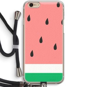 Watermeloen: iPhone 6 / 6S Transparant Hoesje met koord