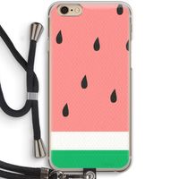 Watermeloen: iPhone 6 / 6S Transparant Hoesje met koord