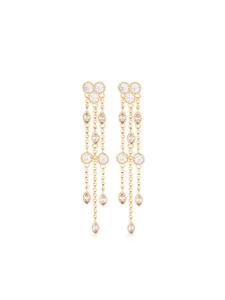 Maje boucles d'oreilles pendantes serties de cristaux