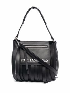 Karl Lagerfeld mini sac K/Fringe Hobo - Noir