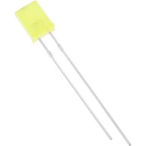 TRU COMPONENTS 1577350 Bedrade LED Geel Rechthoekig 2 x 5 mm 150 mcd 120 ° 20 mA