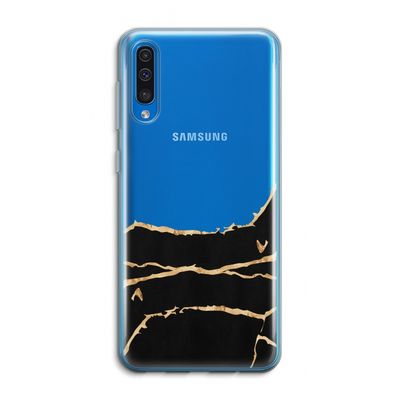 Gouden marmer: Samsung Galaxy A50 Transparant Hoesje