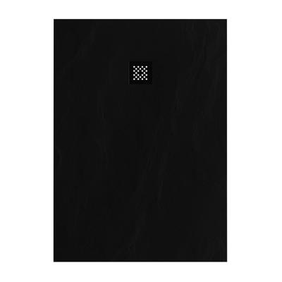 Douchebak Sanitop Just Creating Relievo Crag 100x140 cm Mat Zwart Topa