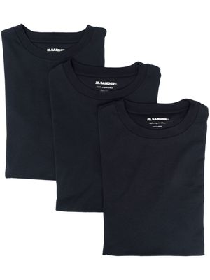 Jil Sander lot de 3 t-shirts à patch logo - Bleu