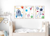 Posters - Kosmos Raket / Set van 3