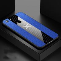 Voor OPPO A73 XINLI stiksels doek Textue schokbestendig TPU beschermhoes (blauw)