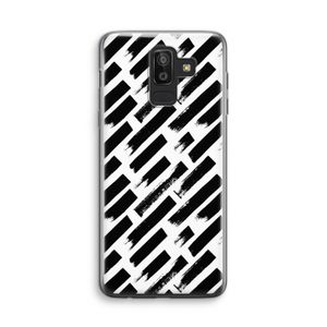 Zwarte vegen: Samsung Galaxy J8 (2018) Transparant Hoesje