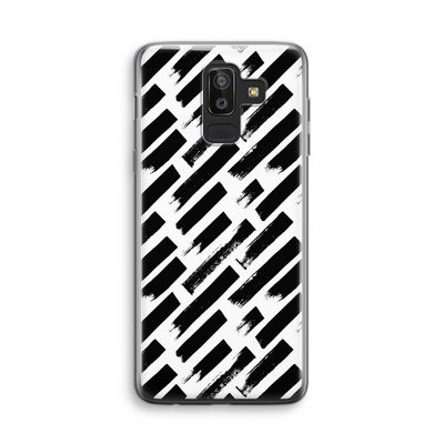 Zwarte vegen: Samsung Galaxy J8 (2018) Transparant Hoesje