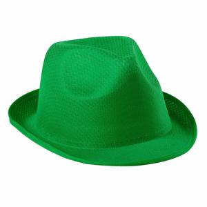 Carnaval verkleed trilby hoedje - groen - polyester - volwassenen/heren/dames