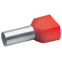 Klauke 8718 Dubbele adereindhulzen 1 mm² Deels geïsoleerd Rood 1000 stuk(s)