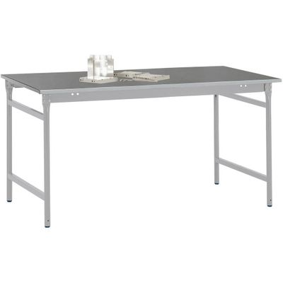 Manuflex BB3014.9006 Bijzettafel basis stationair met staalbeslag schijf in aluminium zilver vergelijkbaar met RAL 9006, bxdxh: 1000 x 600 x 780 mm Manuflex BB3014.9006 Bijzettafel basis stationair met staalbeslag schijf in aluminium zilver vergelijkbaar met RAL 9006, bxdxh: 1000 x 600 x 780 mm
