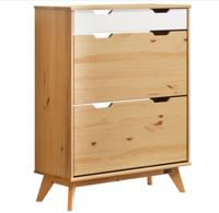 Schoenenrek Borneo Naturel Grenenhout 101x33x80cm FSC gecertificeerd