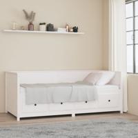 Slaapbank zonder matras 80x200 cm massief grenenhout wit