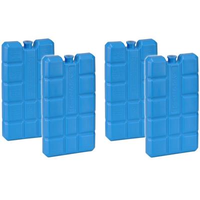 HI Koelblokken - Set van 4x stuks koelelementen - blauw - 8 x 15 x 2 cm - 200 gram