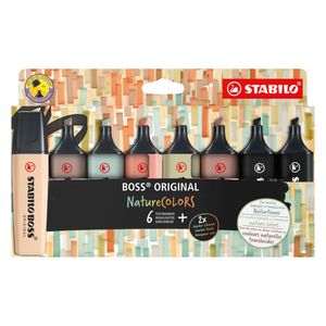 Stabilo BOSS ORIGINAL Markeerstift Set 8 Stuks NatureColors