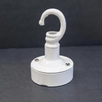 Plafondkap wit met haak 10kg lamp ophangen metaal 65mm