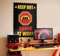 gamer aan het werk videogameposter