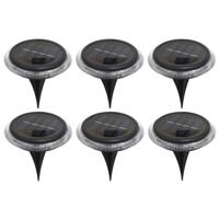 Progarden buiten lampje/prik spots - set 6x - solar verlichting - tuinpad/plant verlichting - LED -