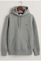 GANT Regular Fit Hooded Sweatshirt grijs, Effen