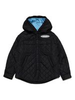 DSQUARED2 KIDS veste bomber matelassée à patch logo - Noir - thumbnail