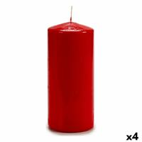 Kaars Acorde CY88200M Rood 9 x 20 x 9 cm (4 Stuks)