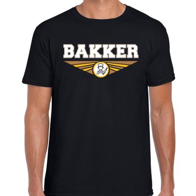 Bakker t-shirt zwart heren - Beroepen shirt