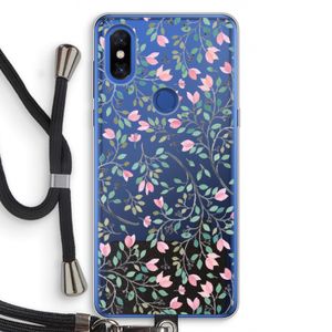 Sierlijke bloemen: Xiaomi Mi Mix 3 Transparant Hoesje met koord