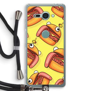 Hamburger: Sony Xperia XZ2 Compact Transparant Hoesje met koord