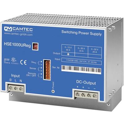 Camtec HSEUreg10001.50T Labvoeding, regelbaar 0 - 50 V/DC 20 A 1008 W Aantal uitgangen 1 x