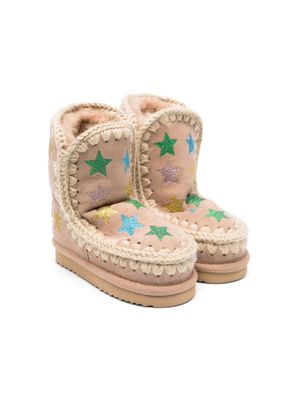 Mou Kids bottines Eskimo à motif d'étoiles - Tons neutres