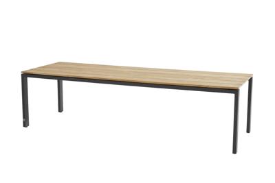 Goa Tafelframe Antracite Met Tafelblad Teak 280 x 95 cm - 4so