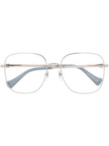 Gucci Eyewear lunettes de vue métallique à monture oversize - Argent