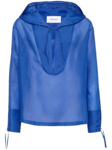 Ferragamo blouse à capuche - Bleu