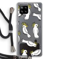 Papegaai: Samsung Galaxy A42 5G Transparant Hoesje met koord