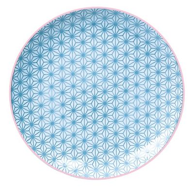 Dinerbord Star Wave - Tokyo Design Studio - Licht Blauw/Roze - 25.7x3cm
