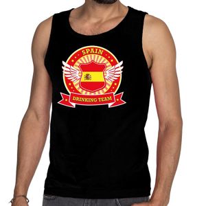 Zwart Spain drinking team tanktop / mouwloos shirt heren