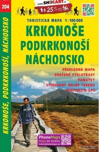 Fietskaart 204 Krkonoše, Podkrkonoší, Náchodsko | Shocart