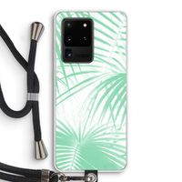 Palmbladeren: Samsung Galaxy S20 Ultra Transparant Hoesje met koord