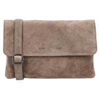 Hide & Stitches Suède Clutch/Schoudertas Brazos Taupe